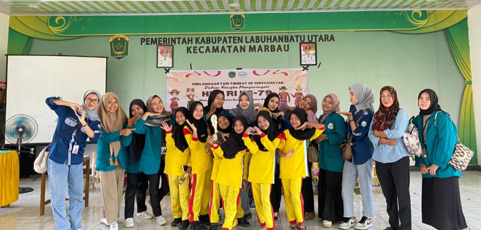 Mahasiswa KKN Universitas Medan dan Pemerintah Kecamatan Marbau Adakan Lomba Tarian Tingkat SD se Kecamatan Marbau