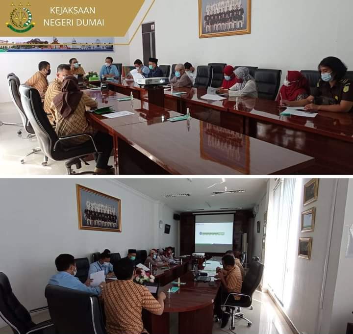 Kasi Datun Kejari Dumai Pimpin Rapat Forum Pengawasan Dan Pemeriksaan Kepatuhan Tahap I Tahun 2021