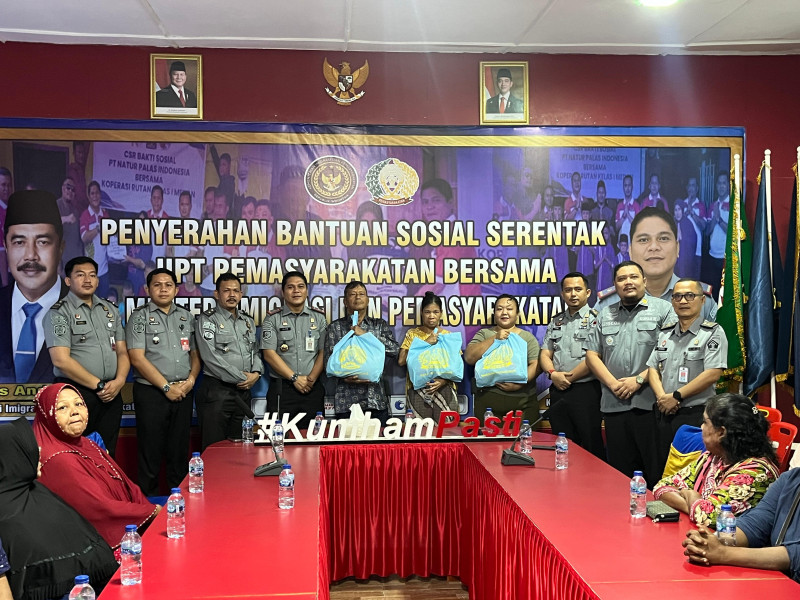 Rutan Medan Ikuti Kegiatan Panen Raya dan Penyerahan Bantuan Sosial Serentak UPT Pemasyarakatan bersama Menteri IMIPAS Secara Virtual