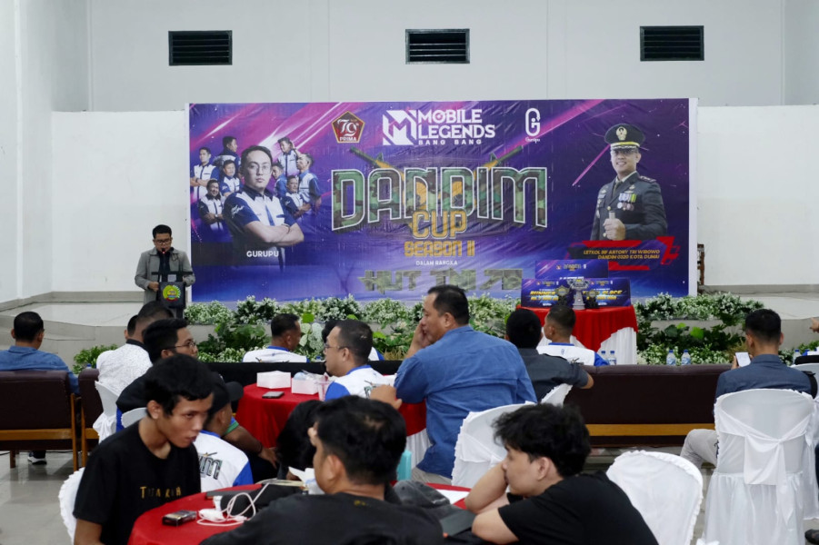 Turnamen E-SPORT MLBB Digelar di Kodim 0320/Dumai, Dandim: Saatnya Generasi Muda Berkarya