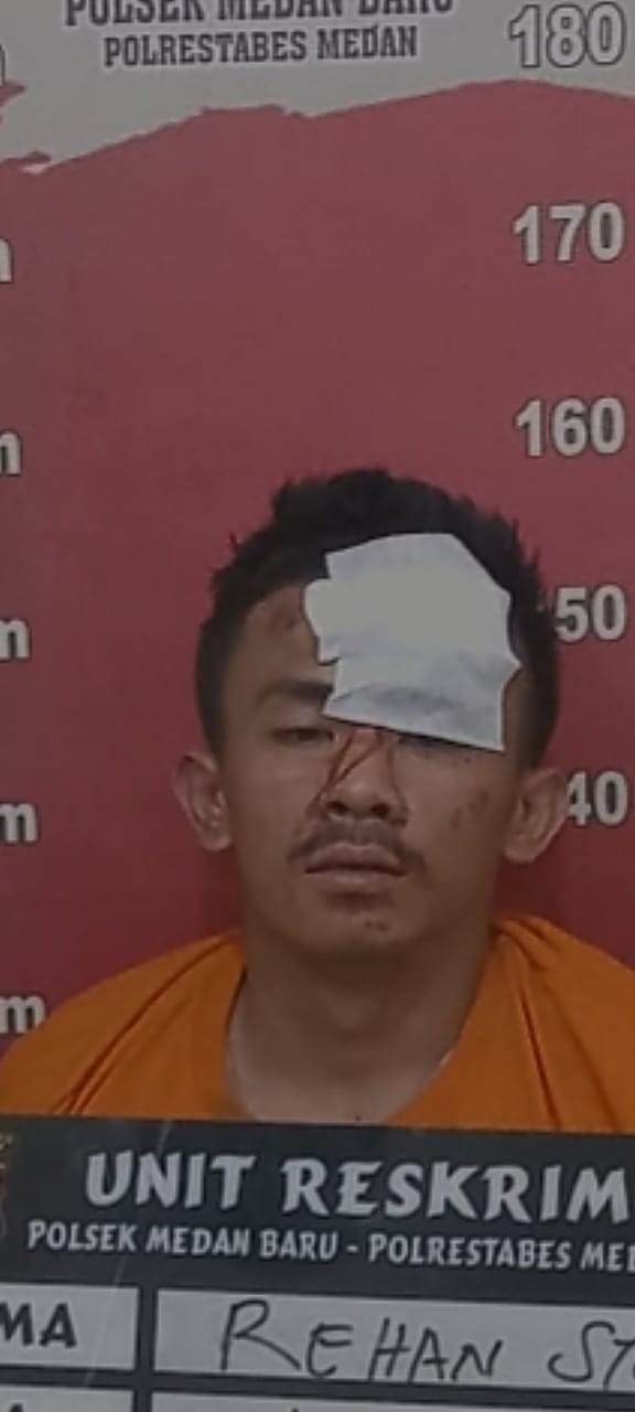Polsek Medan Baru Amankan Terduga Pelaku Curanmor Dari Amukan Massa
