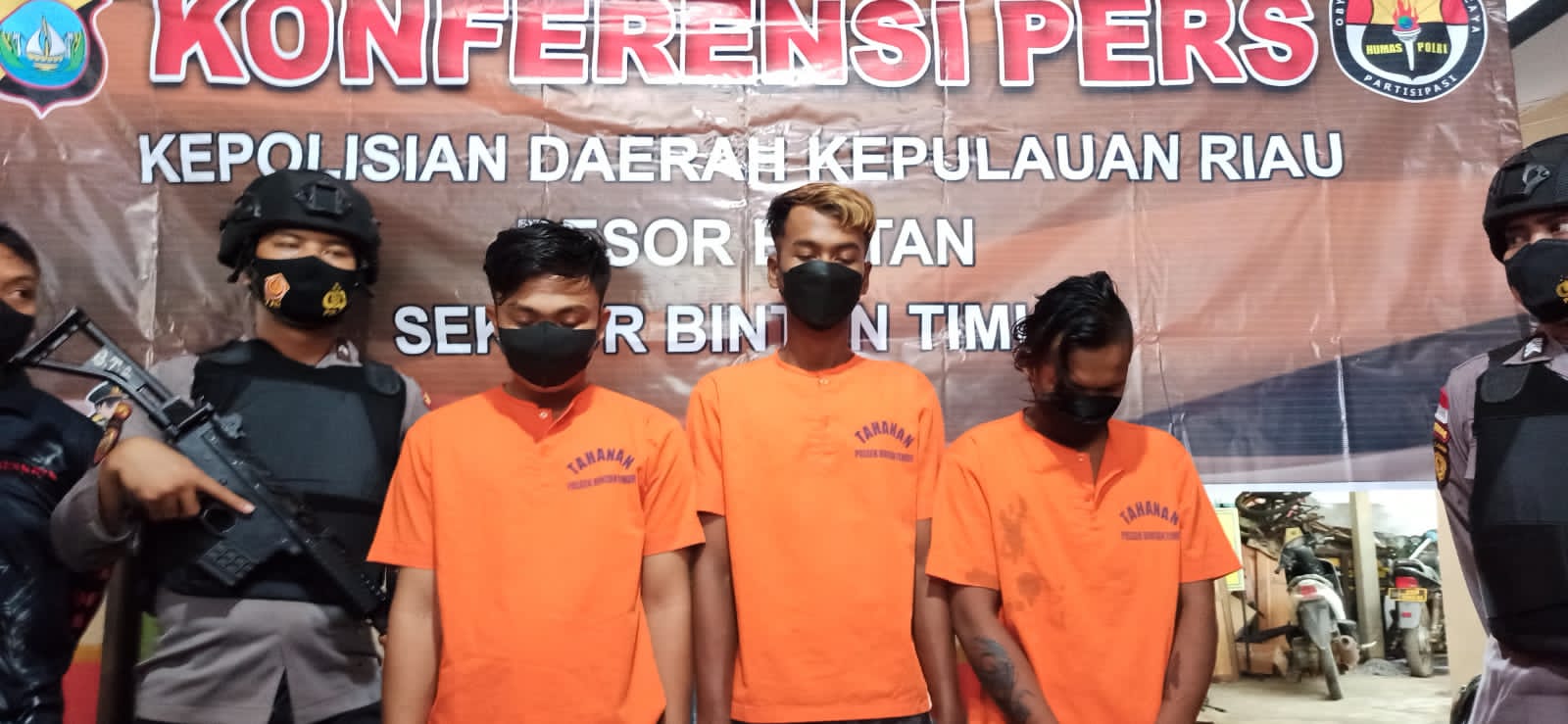 Polsek Bintan Timur Polres Bintan Tangkap 3 Pelaku Curanmor dan Amankan 5 Unit Sepeda Motor