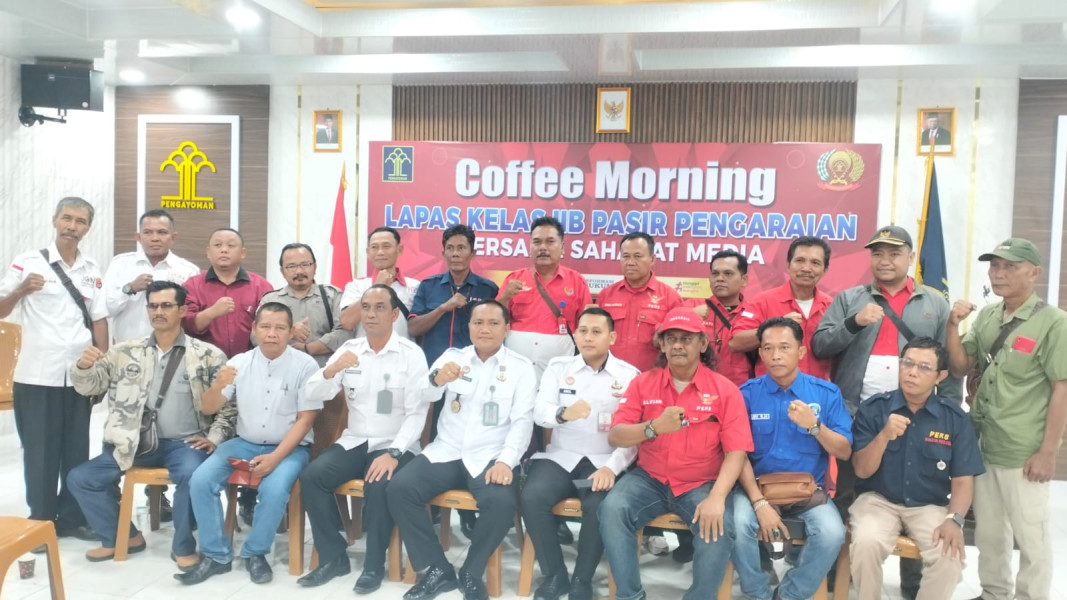 Jalin Sinergitas, Lapas Kelas II B Pasir Pengaraian Gelar Coffee Morning Bersama Sahabat Media