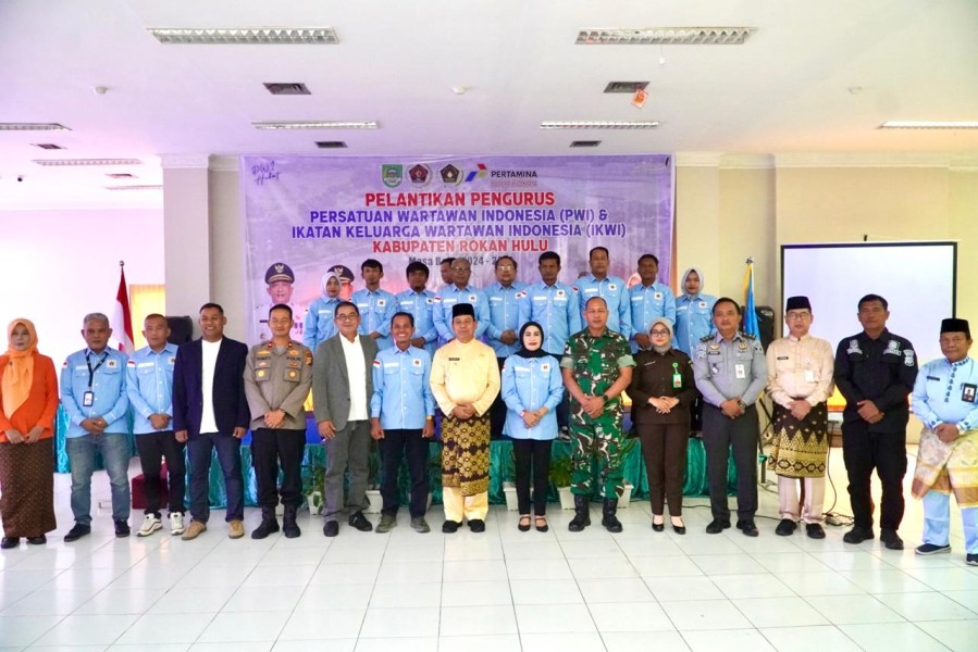 Wakapolres Rohul Kompol Rahmat Hidayat, S.I.K., M.H Hadiri Pelantikan Pengurus PWI