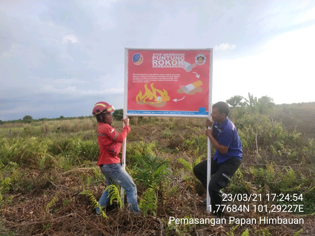 RPK PT RUJ Lakukan Pemasangan Plank Himbauan