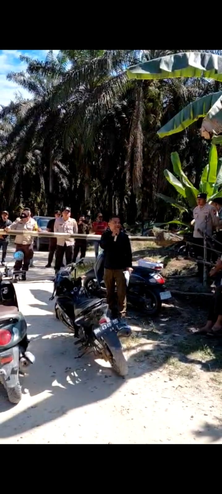 PULUHAN MASYARAKAT, YAYASAN PEDULI HUTAN, DAN LSM KOREK RIAU GELAR AKSI DAMAI DI LAHAN PERKEBUNAN SAWIT DIDUGA BERADA DALAM KAWASAN HUTAN