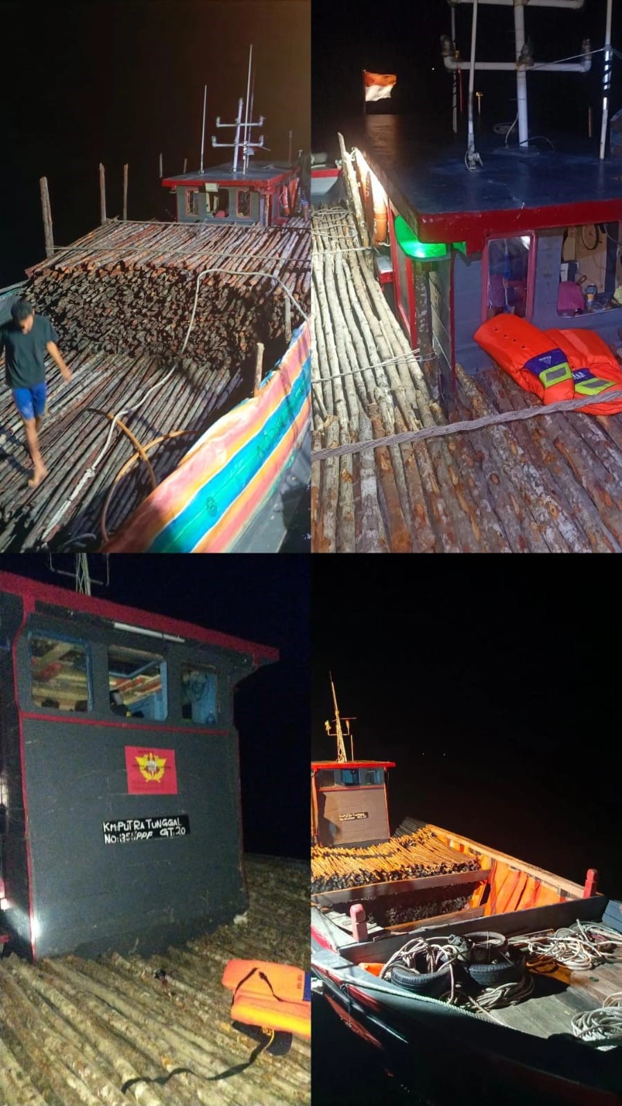 Amankan Kapal Pengangkut Kayu Teki Ilegal dan PMI, Bea Cukai Dumai Tetapkan Dua Orang Tersangka