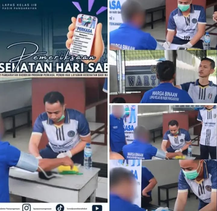 Cek Kesehatan Warga Binaan, Upaya Lapas Pasir Pengaraian Jaga Kondisi Fisik