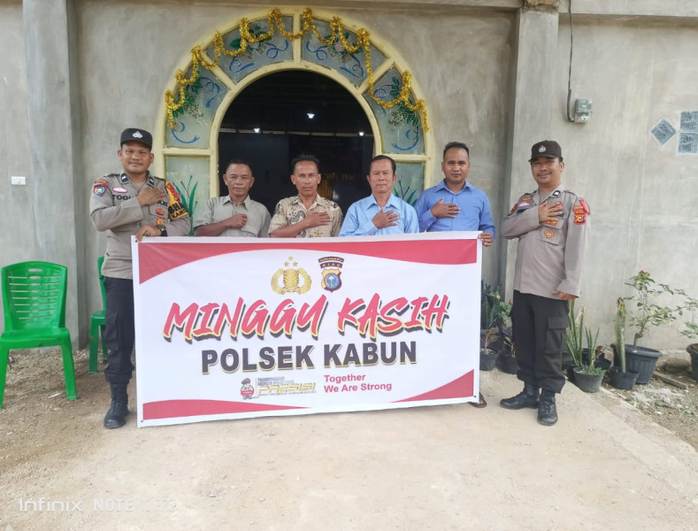 Ciptakan Sitkamtibmas, Personil Polsek Kabun Giat Patroli Minggu Kasih