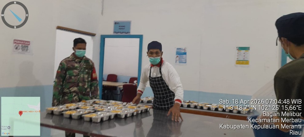 21 Sekolah di Merbau Dapat Bantuan Makan Sehat, Babinsa Berperan Aktif