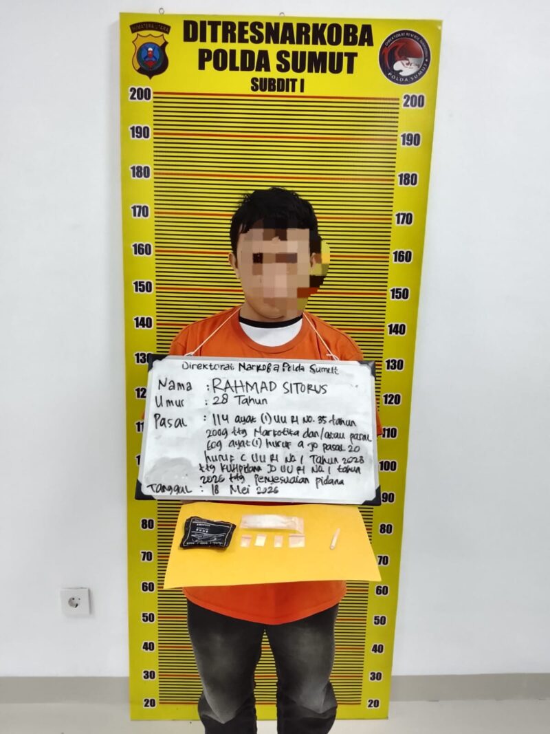 Menunggu Pembeli di Kamar, Terduga Pengedar Sabu di Medan Timur Ditangkap Polisi