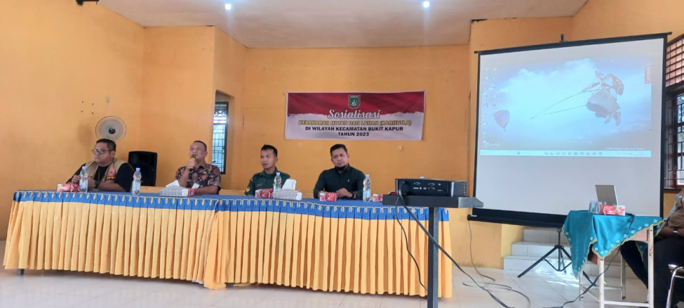 Semangat Bersama Dalam Mengatasi Karhutla, Serka Tomy Mike Hadiri Giat Sosialisasi Cegah Karhutla