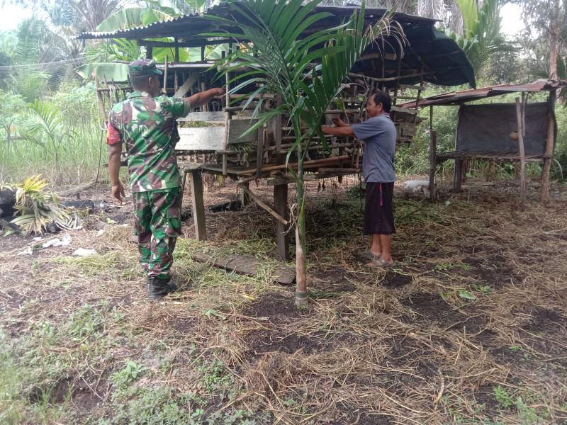 Babinsa Koramil-01/Dumai Gencarkan Kampanye Pencegahan Penyakit Mulut dan Kuku