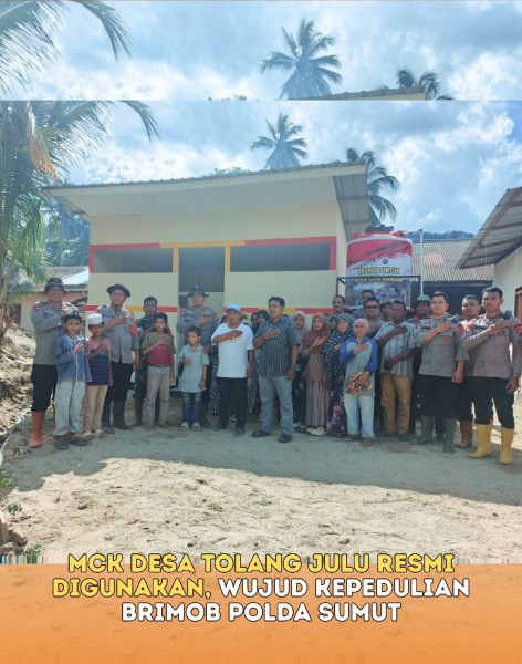 MCK Desa Tolang Julu Resmi Digunakan, Wujud Kepedulian Brimob Polda Sumut