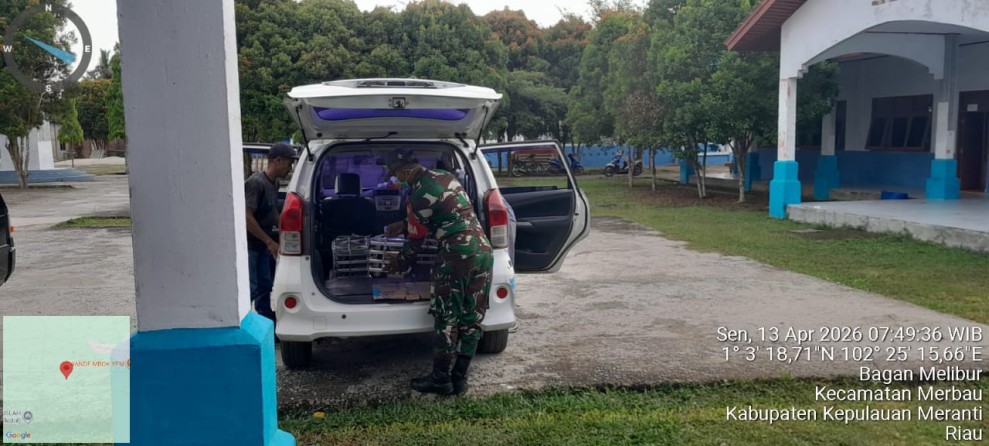 Program Gizi SPPG di Merbau Berjalan Lancar, Babinsa Pastikan Aman