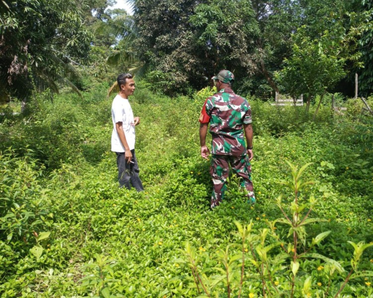 Edukasi Bahaya Karhutla, Babinsa Harap Kesadaran Warga Meningkat