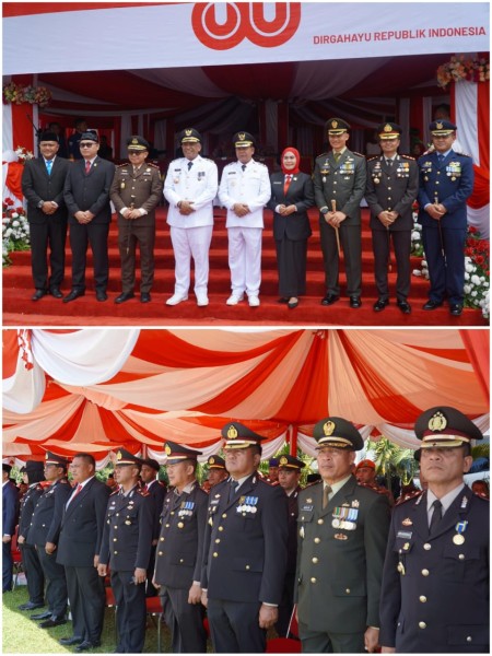 Kapolres Rohul Hadiri Upacara Peringatan Hari Kemerdekaan RI ke 80
