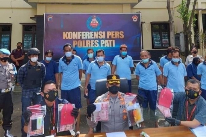 Satgas Anti Money Politik Polres Pati Amankan 15 Tersangka Botoh Jelang Pilkades