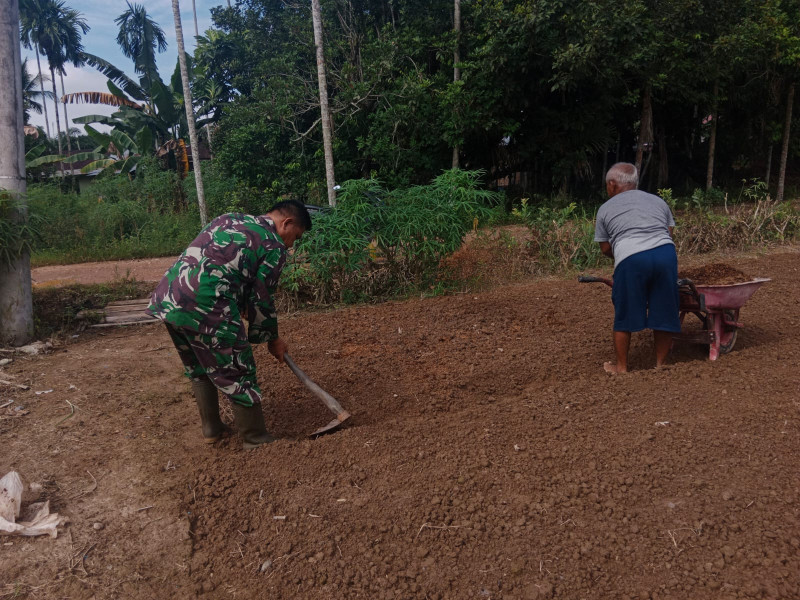 Kodim 0320/Dumai Dorong Ketahanan Pangan Lewat Tanaman Sayur Bayam