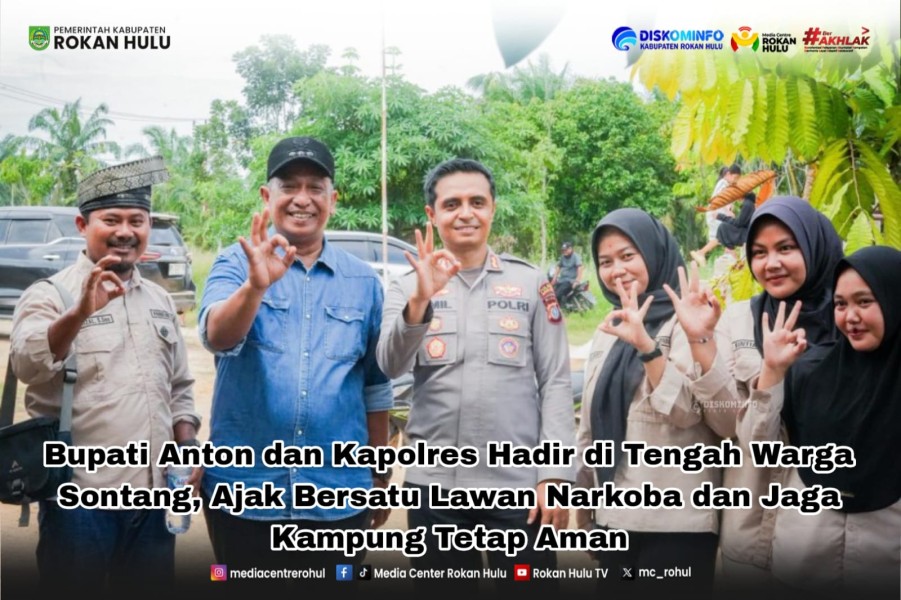 Bupati Anton dan Kapolres Hadir di Tengah Warga Sontang, Ajak Bersatu Lawan Narkoba dan Jaga Kampung Tetap Aman