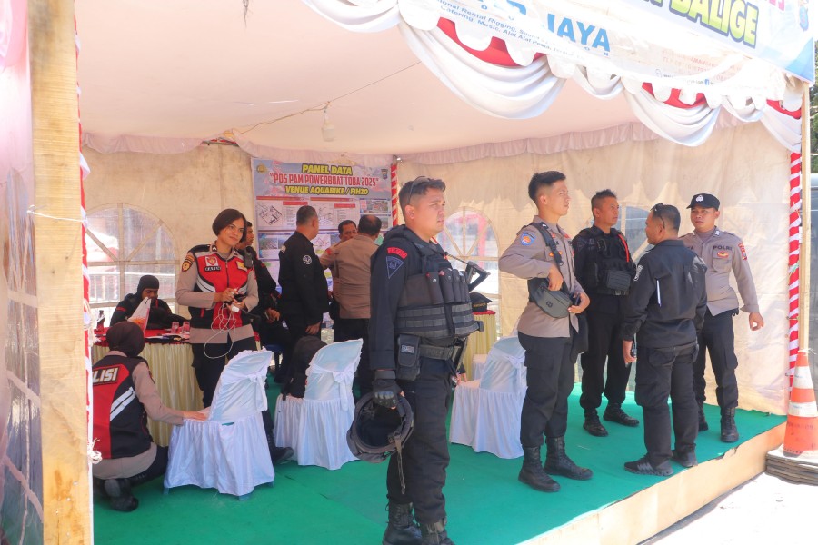 Polda Sumut All Out Amankan Event Internasional Aquabike dan F1 Powerboat di Balige