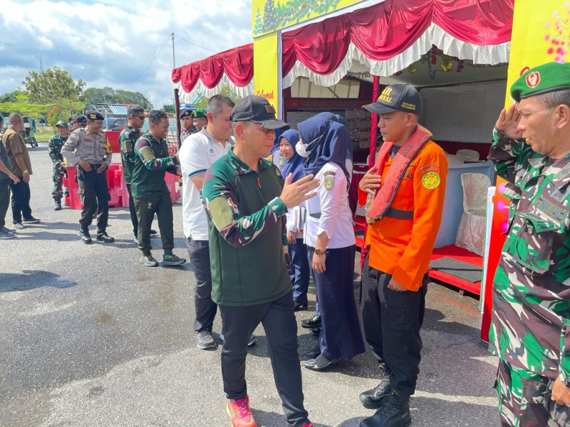 Brigjen TNI Dany Rakca Andalasawan dan Letkol Inf Antony Tri Wibowo Beserta Instansi Terkait Cek Kondisi Kesiapan Petugas Pos Pengamanan di Dumai