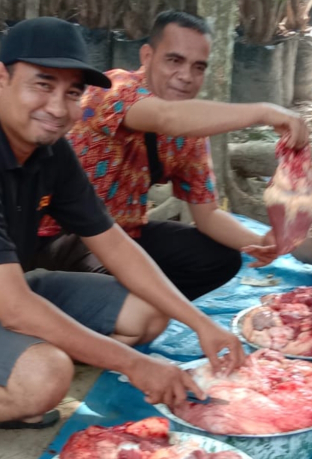 Usai Sholat Idul Adha Di Lapangan, Kades Monitor Penyelenggaraan Ibadah Qurban