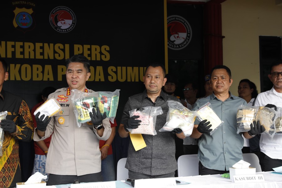 Polda Sumut dan Jajaran Ungkap 571 Kasus Narkoba, Selamatkan 225 Ribu Jiwa dari Bahaya Narkotika