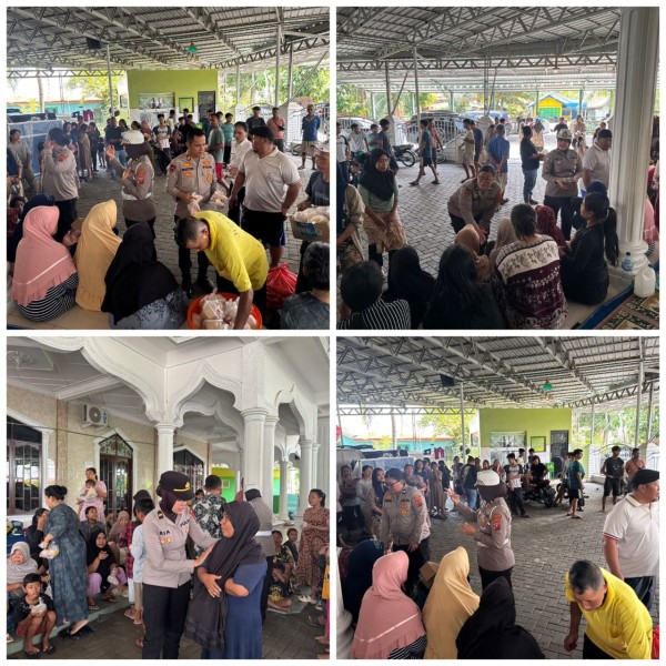 Polwan Polres Langkat Gelar Trauma Healing bagi Korban Banjir di Desa Pantai Gemi