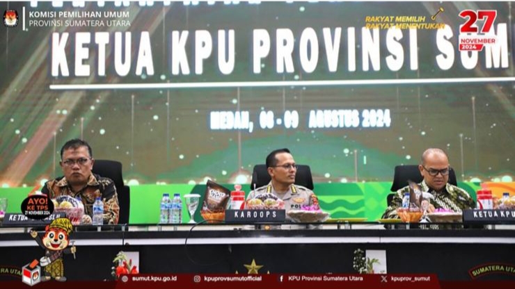 Ketua KPU Sumut Jadi Narsum Pada Giat Pelatihan Pra Operasi Kepolisian Kewilayahan 'Mantao Praja Toba 2024'