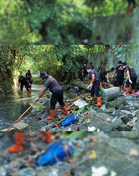 Brimob Polda Sumut Wujudkan Instruksi Presiden lewat Aksi Bersih Sungai