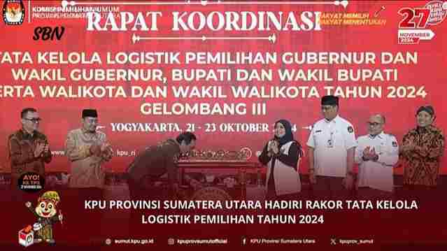 KPU Sumut Hadiri Rapat Koordinasi Tata Kelola Logistik Pilkada Tahun 2024