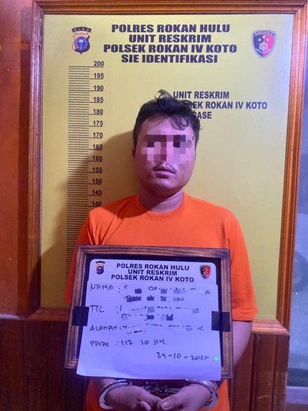 Dipimpin AKP Yohanes, Polsek Rokan IV Koto Berhasil Tangkap Dua Pengedar Sabu di Desa Lubuk Bendahara