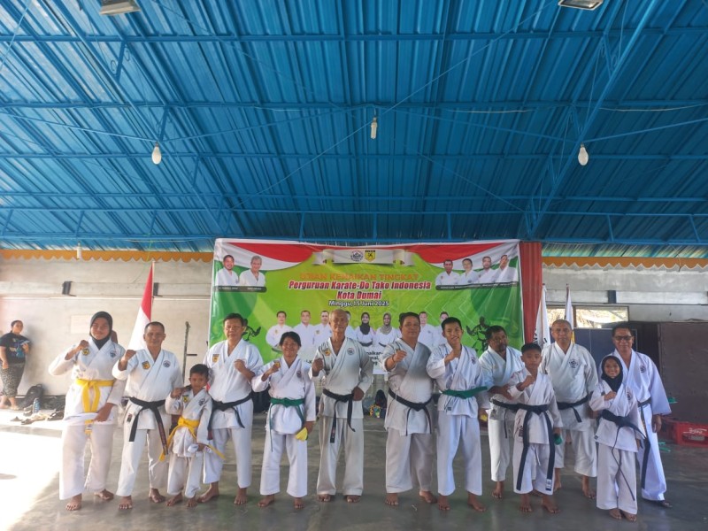 Diikuti 82 Orang Peserta, Pengcab Karate Tako Dumai Adakan UKT Semester Genab Tahun 2025