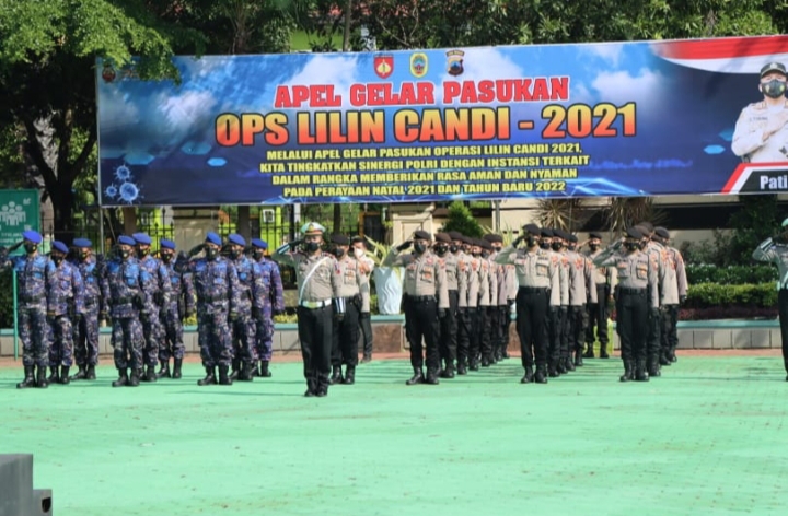 Bupati Pati Pimpin Apel Gelar Pasukan Operasi Lilin Candi 2021