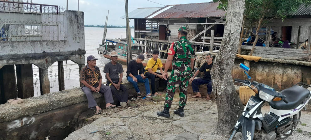 Babinsa Koramil 06 Merbau Pratu JN Hutagalung Aktif Melaksanakan Komsos