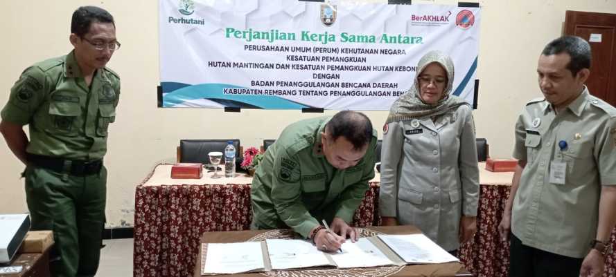 Perhutani Lakukan Kerjasama Penanggulangan Bencana Dengan BPBD Kabupaten Rembang