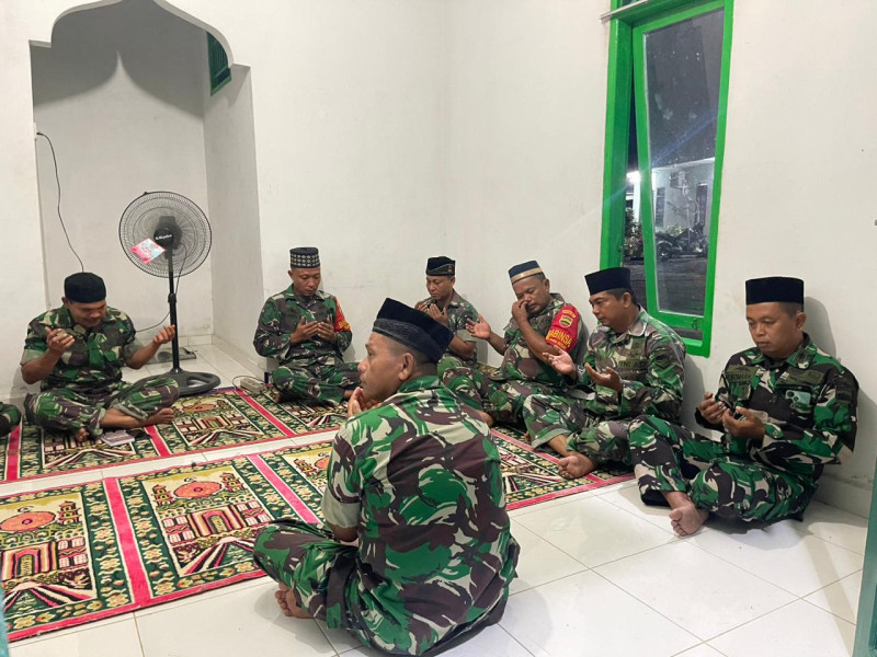 Doa Bersama Mohon Keberkahan di Hari Juang TNI Oleh Koramil 02