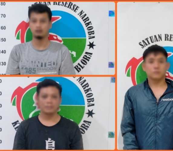Satresnarkoba Polres Blora Amankan 3 Orang, Diduga Pelaku Tindak Pidana Narkoba