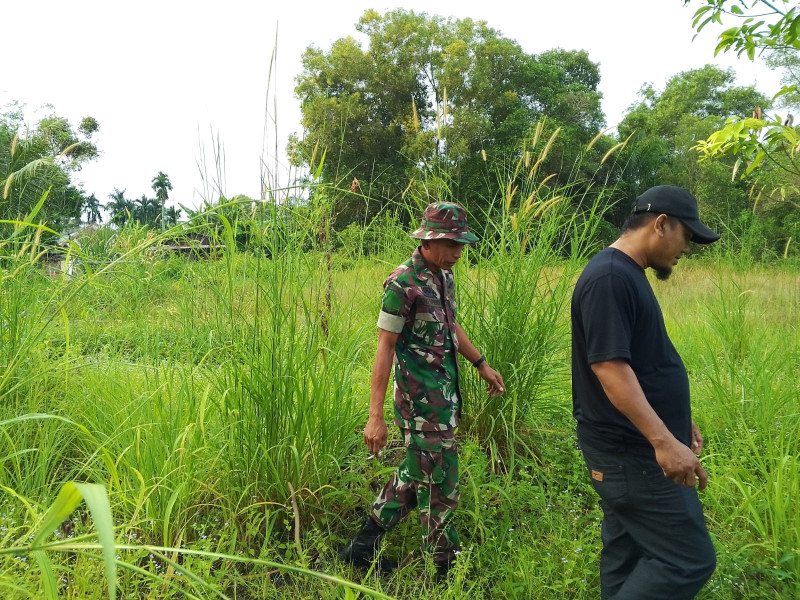 Patroli Karhutla Babinsa Bukit Batrem, Upaya Tangkal Kebakaran Sejak Dini